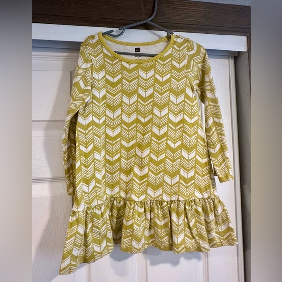 Tea Collection Chevron Dress Girls 4 - Picture 1 of 10